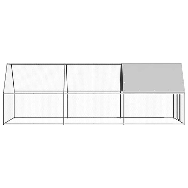 VIDAXL - vidaXL Poulailler d'extérieur 2x6x2 m Acier galvanisé - large