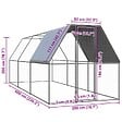 VIDAXL - vidaXL Poulailler d'extérieur 2x6x2 m Acier galvanisé - vignette