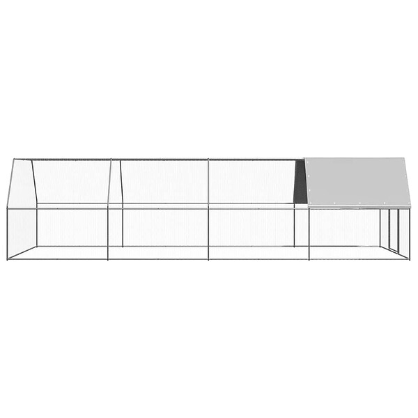 VIDAXL - vidaXL Poulailler d'extérieur 3x8x2 m Acier galvanisé - large