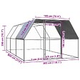 VIDAXL - vidaXL Poulailler d'extérieur 3x8x2 m Acier galvanisé - vignette
