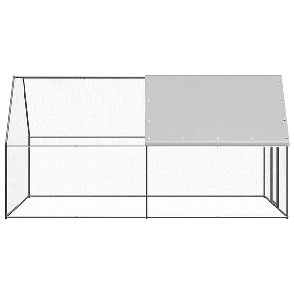 VIDAXL - vidaXL Poulailler d'extérieur 2x4x2 m Acier galvanisé - large