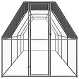 VIDAXL - vidaXL Poulailler d'extérieur 2x8x2 m Acier galvanisé - vignette