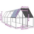 VIDAXL - vidaXL Poulailler d'extérieur 2x8x2 m Acier galvanisé - vignette