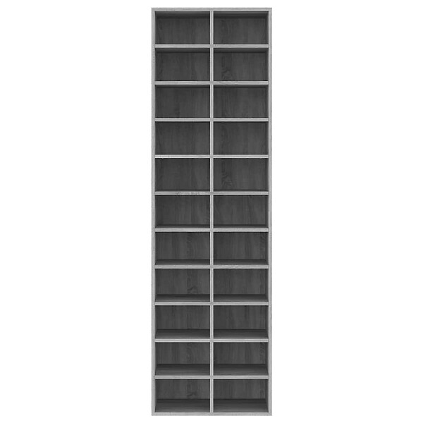 VIDAXL - vidaXL Meuble à  chaussures Sonoma gris 54x34x183 cm Bois d'ingénierie - large
