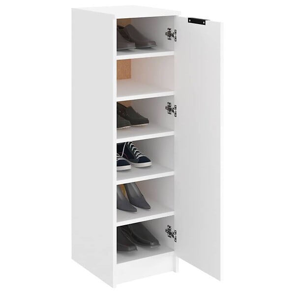 VIDAXL - vidaXL Armoire à  chaussures Blanc 30x35x100 cm Bois d'ingénierie - large