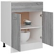 VIDAXL - vidaXL Armoire de plancher à tiroir "Lyon" Sonoma gris 60x46x81,5 cm - vignette
