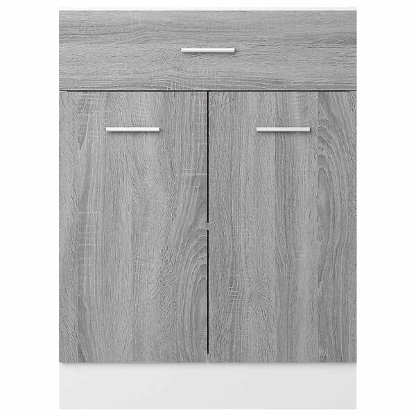 VIDAXL - vidaXL Armoire de plancher à tiroir "Lyon" Sonoma gris 60x46x81,5 cm - large