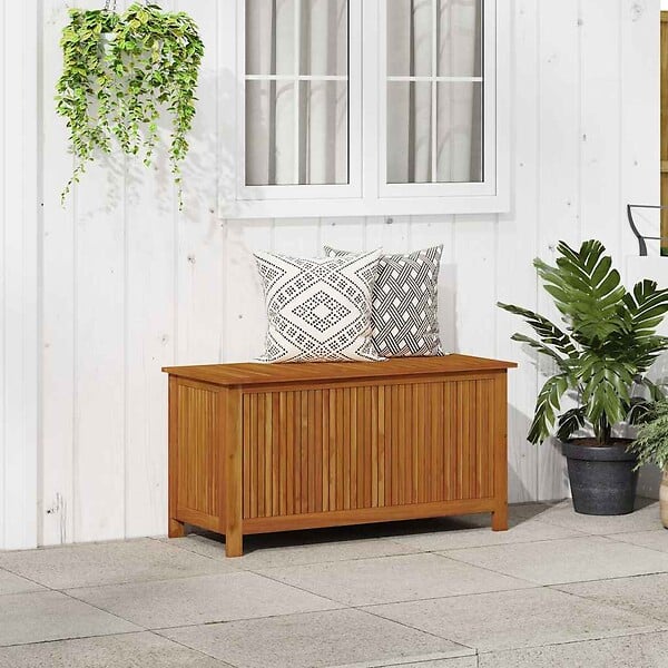 VIDAXL - vidaXL Boîte de rangement de jardin 113x50x58 cm Bois d'acacia solide - large