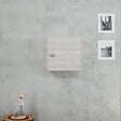 KIAMAMI VALENTINA - Cube Mural 45Cm Avec Porte Gris Aspect Bois | Facile - vignette