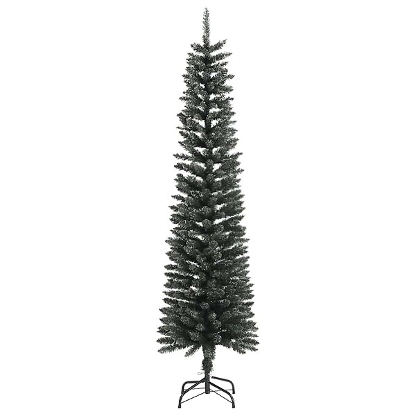 VIDAXL - vidaXL Sapin de Noël artificiel mince avec support Vert 180 cm PVC - large