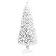 VIDAXL - vidaXL Arbre de Noël artificiel pré-éclairé blanc 210 cm fibre optique - vignette