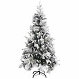 VIDAXL - vidaXL Sapin de Noël à  flocons de neige et pommes de pin 225 cm PVC/PE - vignette