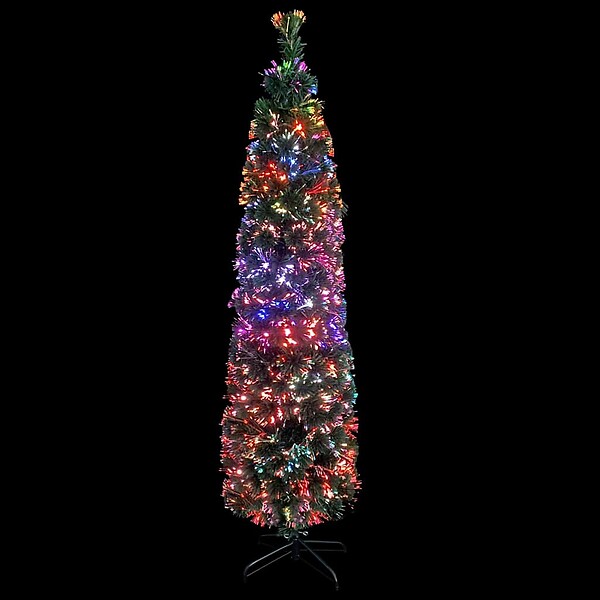 VIDAXL - vidaXL Arbre de Noël artificiel mince et support 120 cm fibre optique - large