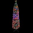 VIDAXL - vidaXL Arbre de Noël artificiel mince et support 120 cm fibre optique - vignette