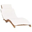 VIDAXL - vidaXL Chaises longues lot de 2 avec coussins Bois massif de teck - vignette