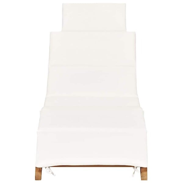 VIDAXL - vidaXL Chaises longues lot de 2 avec coussins Bois massif de teck - large