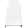 VIDAXL - vidaXL Chaises longues lot de 2 avec coussins Bois massif de teck - vignette
