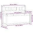 VIDAXL - vidaXL Banc 110x41x76,5 cm Bois de pin massif - vignette