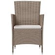 VIDAXL - vidaXL Chaises de jardin avec coussins lot de 4 Résine tressée Beige - vignette