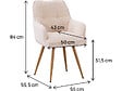 HABITAT ET JARDIN - Lot de 2 chaises en velours côtelé  "Mayra" - 60 x 56 x 88 cm - Beige - vignette