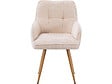 HABITAT ET JARDIN - Lot de 2 chaises en velours côtelé  "Mayra" - 60 x 56 x 88 cm - Beige - vignette