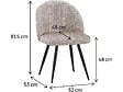 HABITAT ET JARDIN - Lot de 2 chaises en tissu "Samuel" - 53 x 51 x 82 cm - Beige - vignette