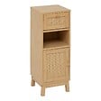 5 FIVE SIMPLY SMART - Meuble bas 1 porte 1 niveau Cane marron - vignette