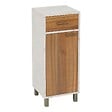 5 FIVE SIMPLY SMART - Meuble bas 1 porte 2 niveaux Come bois et effet marbre - vignette