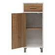 5 FIVE SIMPLY SMART - Meuble bas 1 porte 2 niveaux Come bois et effet marbre - vignette