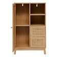 5 FIVE SIMPLY SMART - Meuble de salle de bain 1 porte Cane marron - vignette