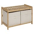 5 FIVE SIMPLY SMART - Banc de rangement "Tidy Box" avec 2 paniers en bambou marron 66,8x35cm - vignette