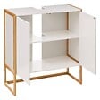 5 FIVE SIMPLY SMART - Meuble sous lavabo en Bambou et Bois Blanc 2 Portes H 80 cm - vignette