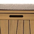 HESPERIDE - Coffre de rangement 210L avec assise Lodgia beige acacia - vignette