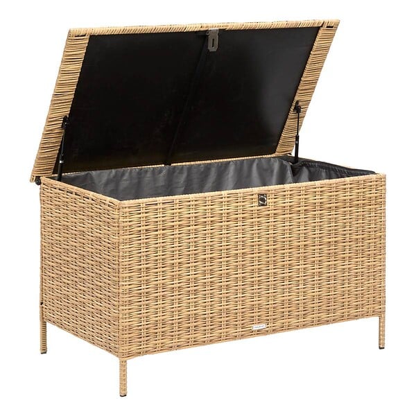HESPERIDE - Coffre de rangement 300L Bayana savana en résine tressée - large