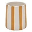 5 FIVE SIMPLY SMART - Porte-brosse à dents Strio rayures orange blé H10cm - vignette