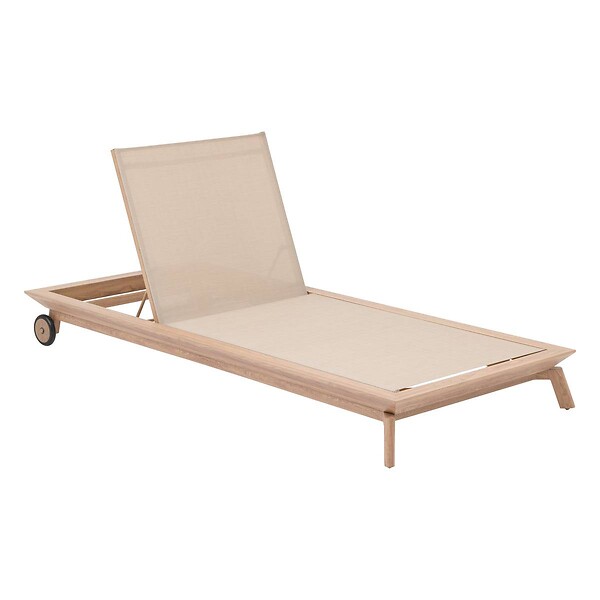 HESPERIDE - Lit de piscine "Manissa" beige aluminium et polyester - large