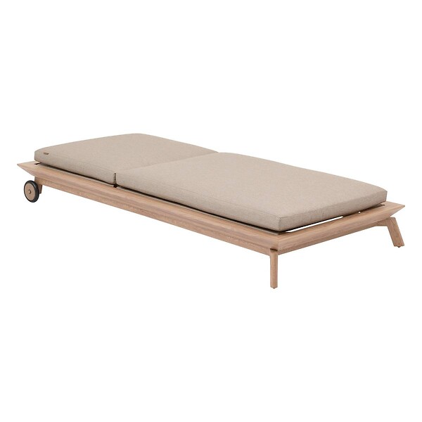 HESPERIDE - Lit de piscine "Manissa" beige aluminium et polyester - large