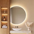 EMKE - EMKE Miroir de Salle de Bain LED Asymétrique 90x73 cm, Anti-buée, Interrupteur Tactile, Couleur et Luminosité Réglables, Mémoire - vignette