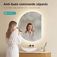 EMKE - EMKE Miroir de Salle de Bain LED Asymétrique 100x83 cm, Anti-buée, Interrupteur Tactile, Couleur et Luminosité Réglables, Mémoire - vignette