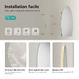 EMKE - EMKE Miroir de Salle de Bain LED Asymétrique 100x83 cm, Anti-buée, Interrupteur Tactile, Couleur et Luminosité Réglables, Mémoire - vignette