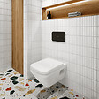 VILLEROY ET BOCH - Pack WC suspendu sans bride Architectura Twistflush [e³] rectangle + bâti-support sol et mur + plaque noir - vignette