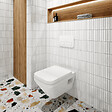 VILLEROY ET BOCH - Pack WC suspendu sans bride Architectura Twistflush [e³] rectangle + bâti-support ViConnect + plaque blanc - vignette