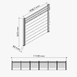 MON MARCHE DECO - Kit Clôture SLIM PVC Blanc H. 180 cm - 2 Lisses claire-voie + 7 Soubassements - 11,10 m - vignette