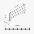 MON MARCHE DECO - Kit Clôture PRO PVC Blanc H. 90 cm - 3 Lisses - 11,30 m - vignette