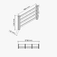 MON MARCHE DECO - Kit Clôture PRO PVC Blanc H. 120 cm - 4 Lisses - 5,70 m - vignette