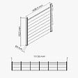MON MARCHE DECO - Kit Clôture SLIM PVC Blanc H. 180 cm - 8 Soubassements - 11,10 m - vignette