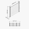 MON MARCHE DECO - Kit Clôture SLIM PVC Blanc H. 180 cm - 8 Soubassements - 5,60 m - vignette