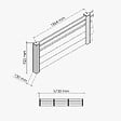 MON MARCHE DECO - Kit Clôture PRO PVC Blanc H. 90 cm - 2 Lisses + 3 Soubassements - 5,70 m - vignette
