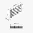 MON MARCHE DECO - Kit Clôture PRO PVC Blanc H. 120 cm - 10 Lisses claire-voie - 5,70 m - vignette