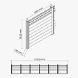 MON MARCHE DECO - Kit Clôture PRO PVC Blanc H. 180 cm - 2 Lisses claire-voie + 7 Soubassements - 11,30 m - vignette